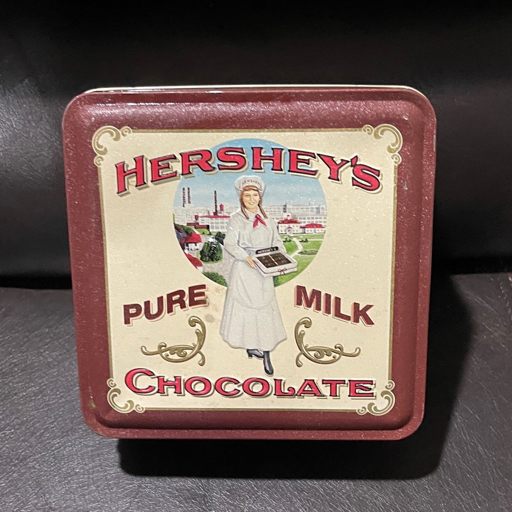 1992 Hershey's Pure Milk Chocolate Tin Canister Vintage Edition #2 Hershey Girl